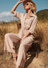 Mono informal con cuello de traje bohemio Sienna